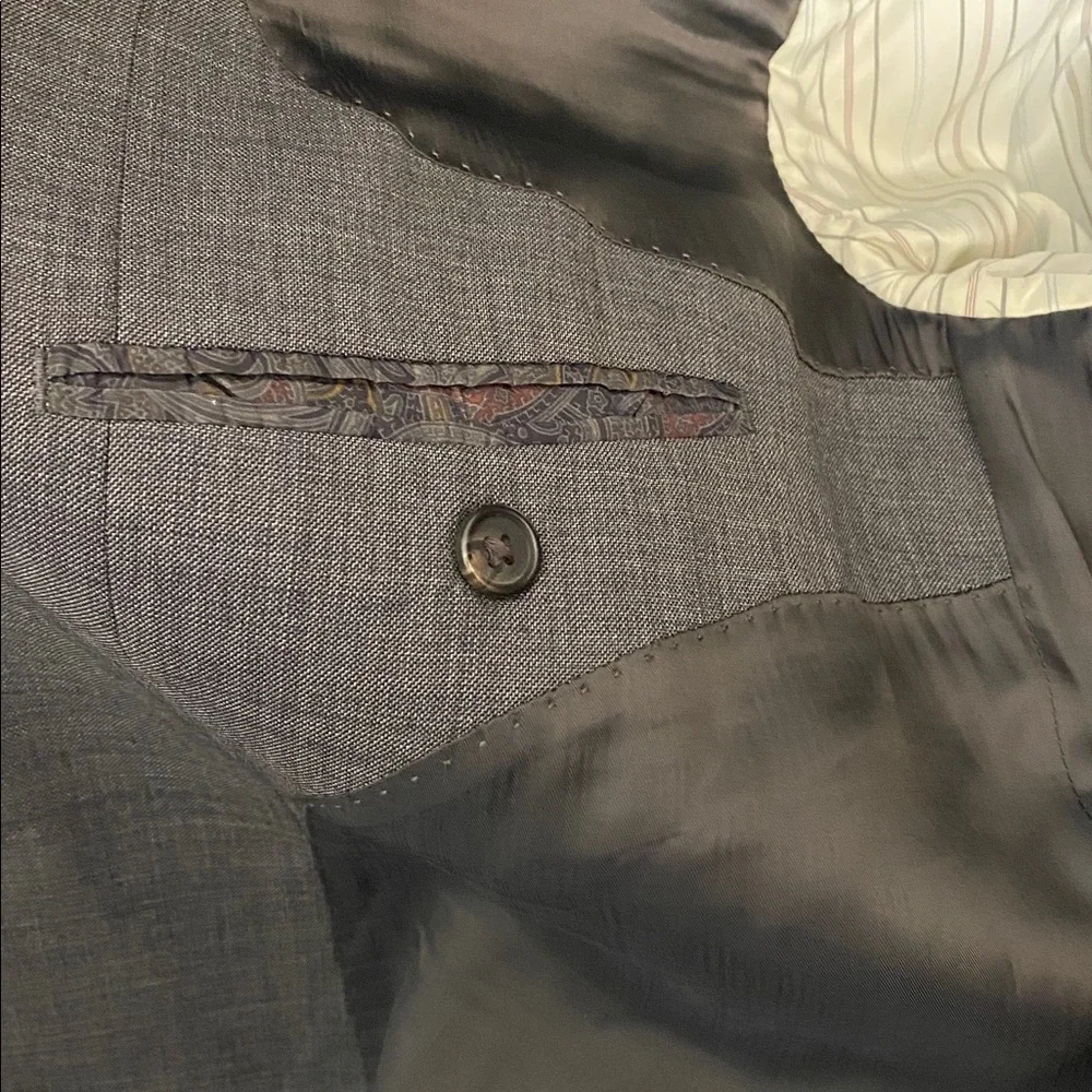 Ralph Lauren Wool Men's Gray Vintage Suit Blazer - Picture 15 of 16